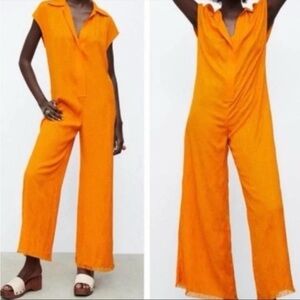 Zara Jacquard Jumpsuit